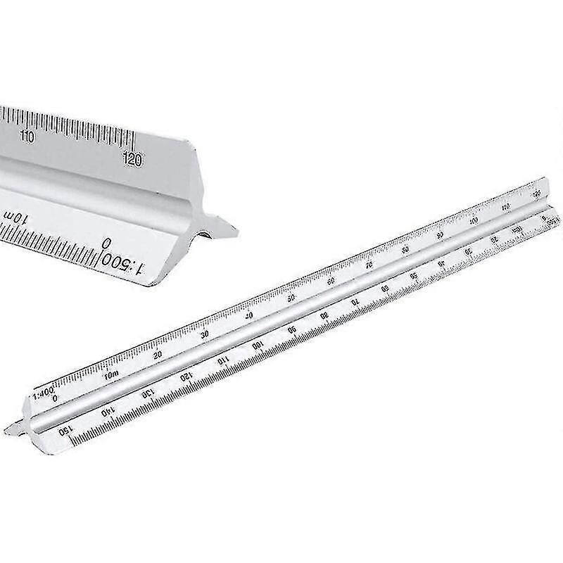 Triangular Ruler Scale Reduction Triangle 1:100 1:200 1:250 1:300 1:400 1:500 For Architects Surveyors Draftsmen Designers Students Hy