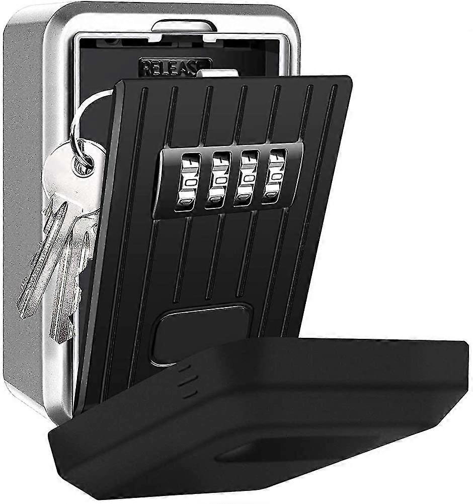 Key Safe With 4-digit Lock - Large Waterproof And Stainless Zinc Alloy Key Box