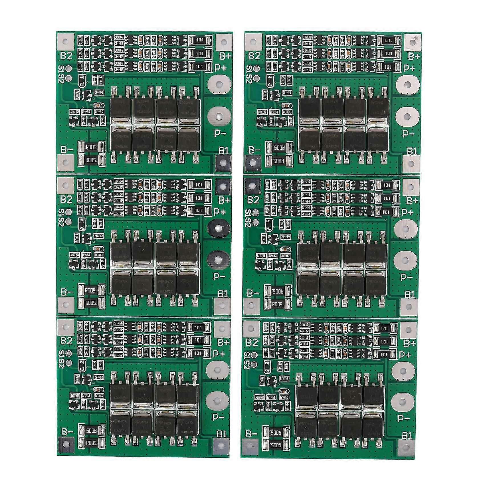 6pcs 3s 25a Li-ion 18650 Bms Battery Protection Board 12.6v Balance Battery Cell Pack Short Circuit