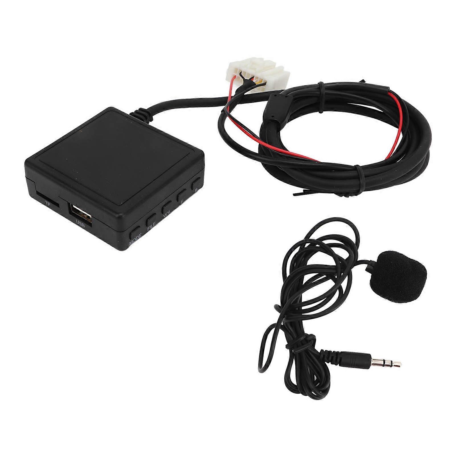 Adaptor Bluetooth auto portabil cu intrare Aux, apeluri hands-free, reducere a zgomotului, înlocuire pentru Mazda 3 6