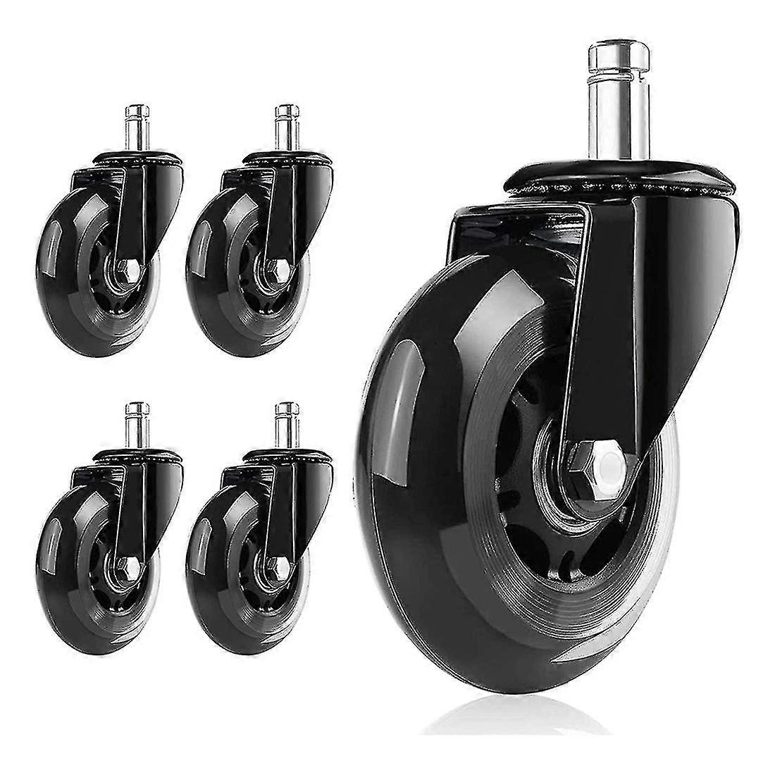 5pcs Office Chair Casters, Compatible With All Flooring - Replacement Castors