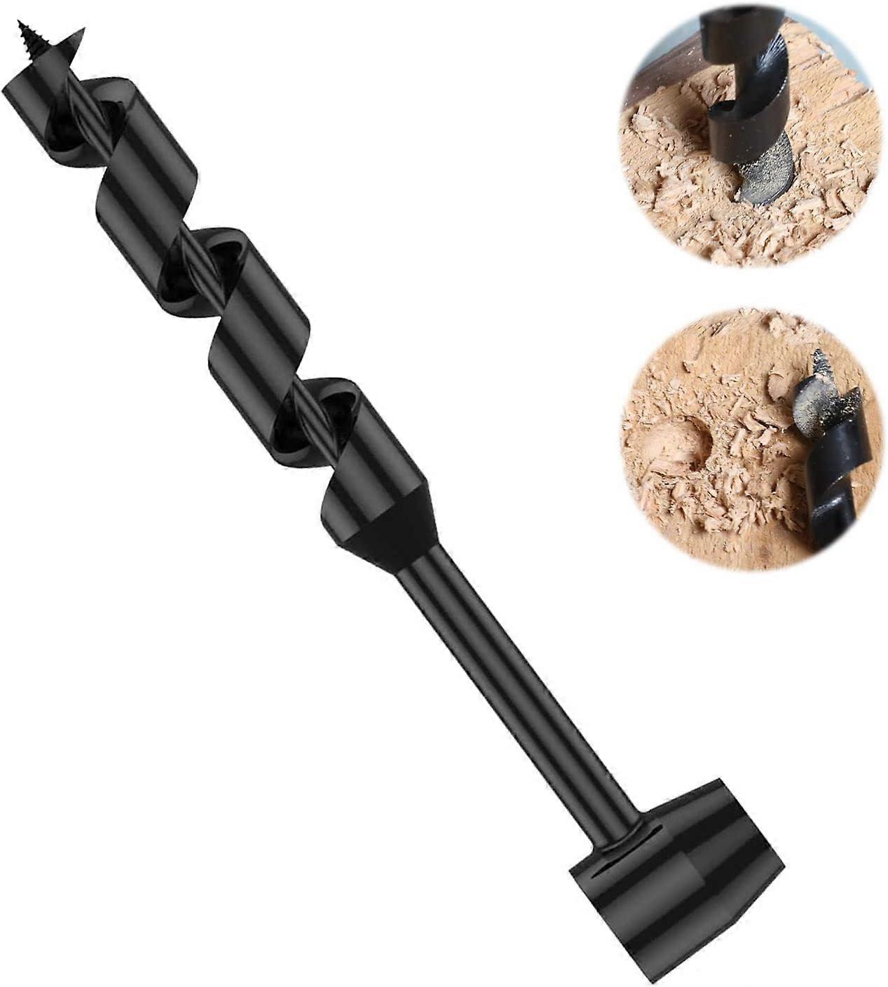 Hand Auger, Multi-Purpose Manual Survival Drill Bit, Hand Auger Requires the Use of a Wooden Stick, Hand Drills for Woodworking, Outdoor and Camping (