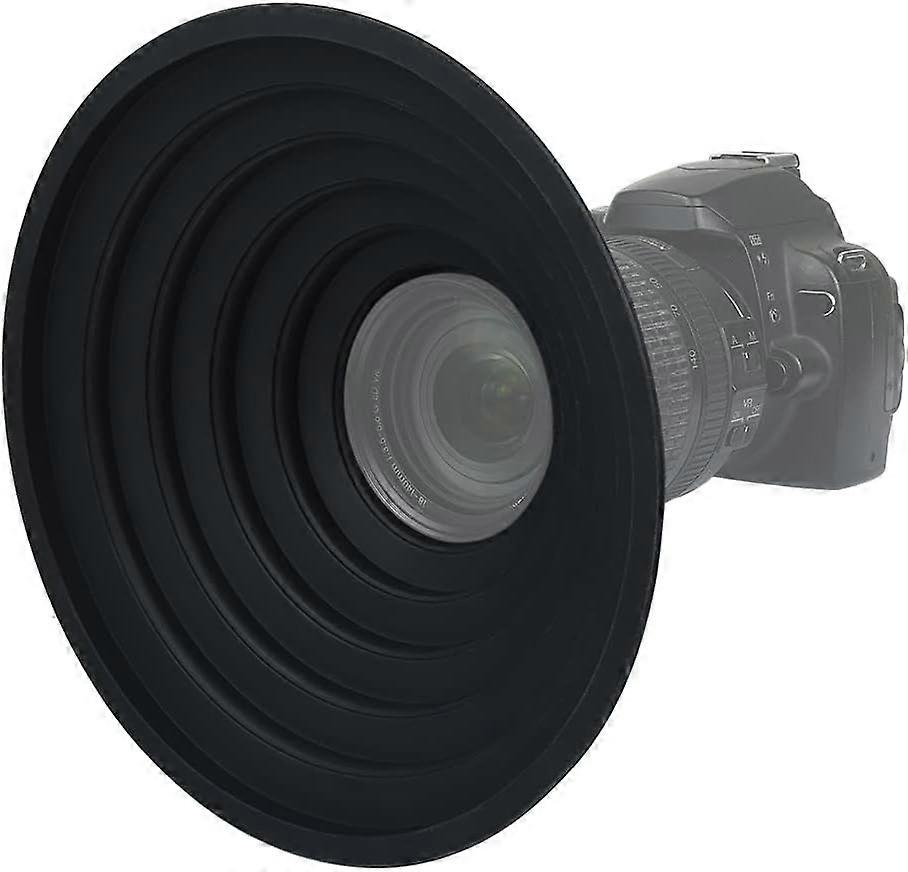 Distinctive Style Reversible and Foldable Anti-Glare Rubber Lens Hood Compatible with Nikon/Canon/Pentax/Sony 70-90mm Lens