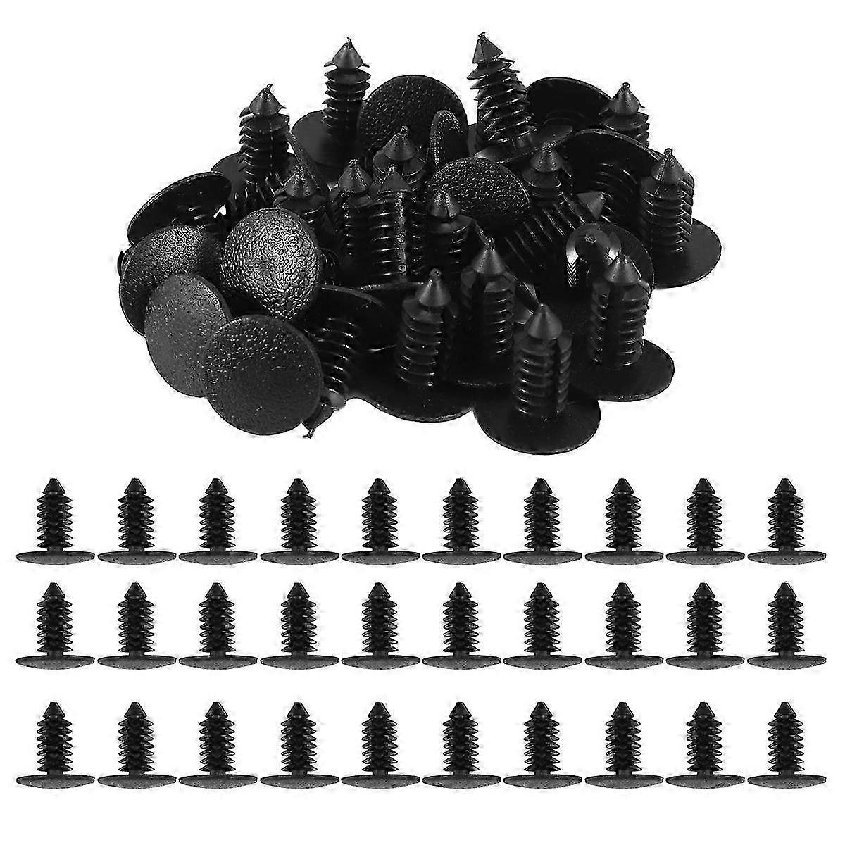 30pcs 9mm x 8mm Hole Plastic Car Tree Clips Rivets Retainer