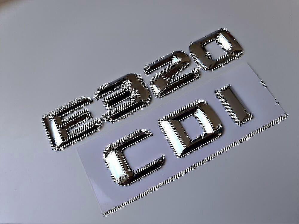 E320 Cdi Silver / Chrome Letter Number Rear Boot Badge Emblem E Class Mercedes G