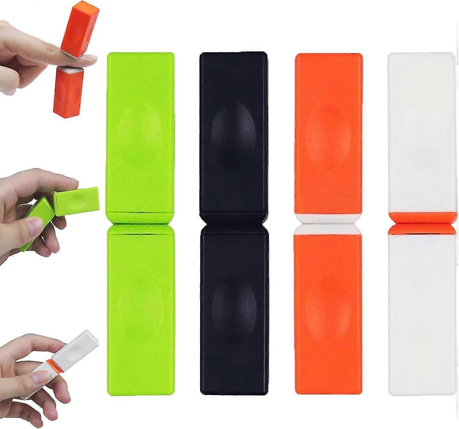 4pcs Bounce Bricks, Magnetic Building Blocks, Magnetic Fidget Block Toy, Mini Building Blocks, Fidget Magnetic Spinner, Magic Stress Relief Toy Gift