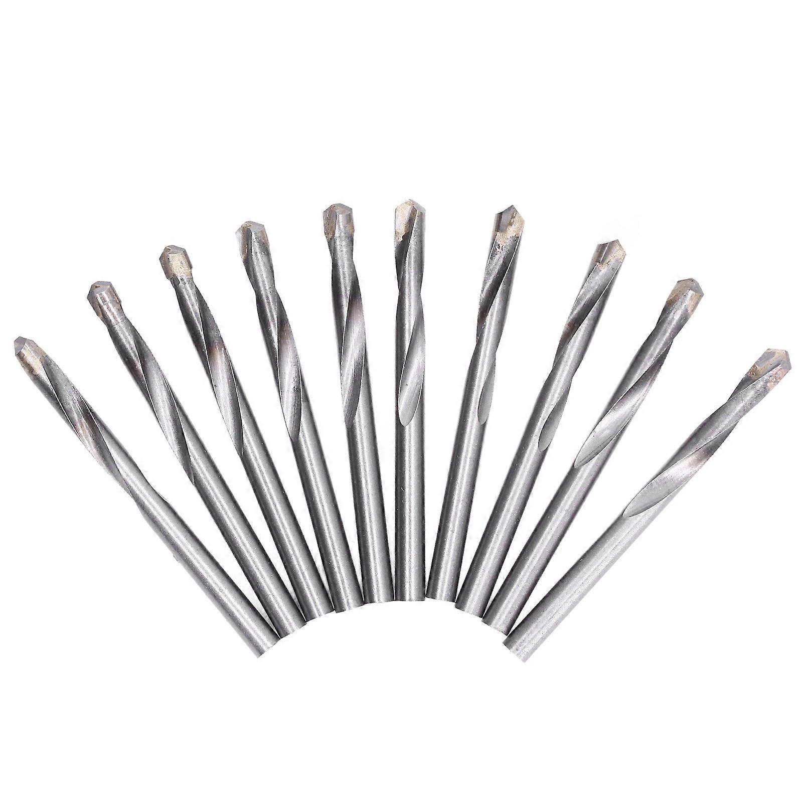 10Pcs Straight Shank Twist Drill Tungsten Steel Engraving Milling Cutter CNC Router Bit 6mm