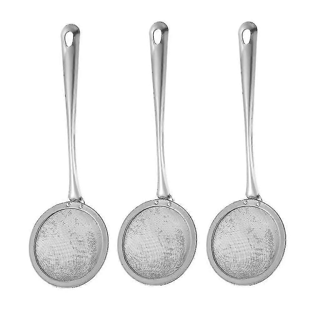 Fine Mesh Strainer Set Stainless Steel Metal Flat Cooking