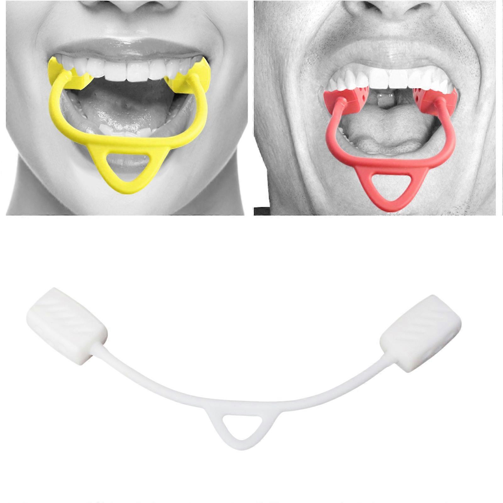 Jaw Line Exerciser Anti-Wrinkle Face Fitness Exercise Tool Yellow 30lbs