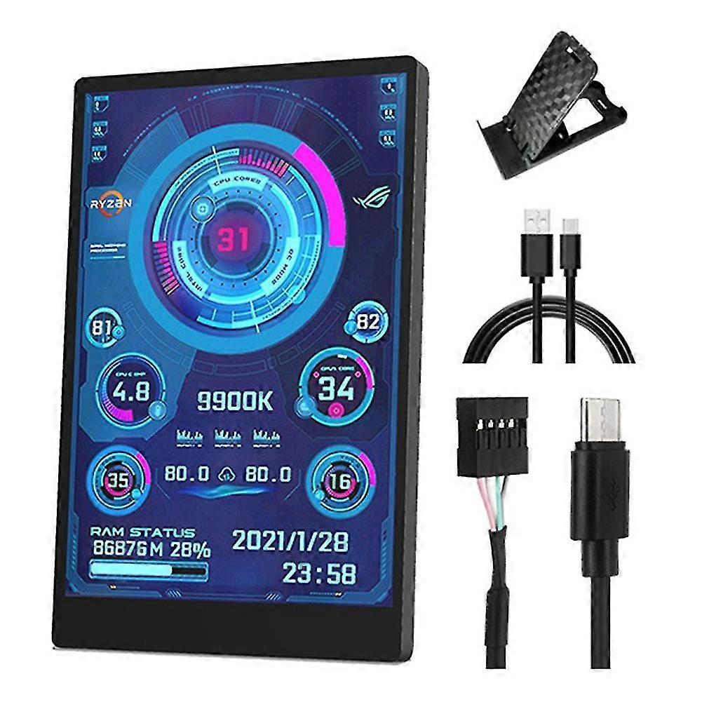 3.5 Inch IPS Computer Secondary Screen USB-C Chassis Secondary Screen Computer Monitoring USB Secon