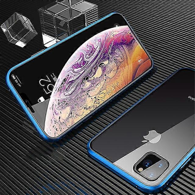 Magnetic Case for  iPhone 13 12 11 Pro Max X XS XR 8 7 Plus Double Sided Tempered Glass Phone Protective Case