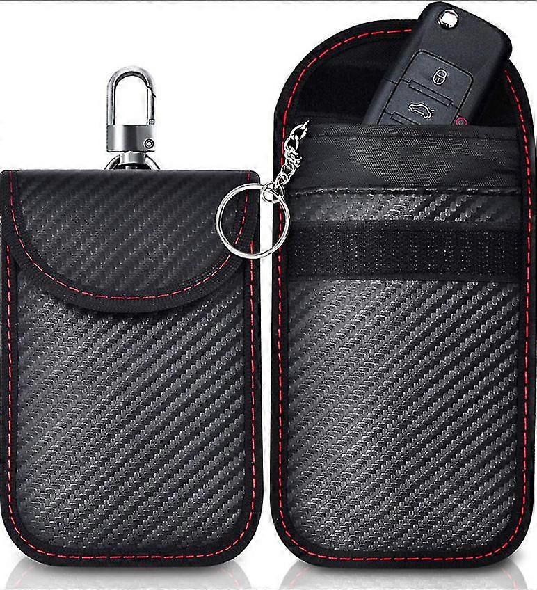 2 Pack Small Faraday Pouch With Hook Securing Keyring
