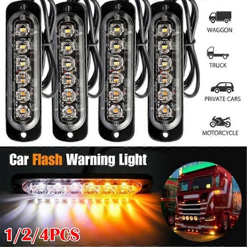 DingDong6 LED Car Truck Flash Emergency Hazard Warning Beacon Strobe Light Bar 12V 24V