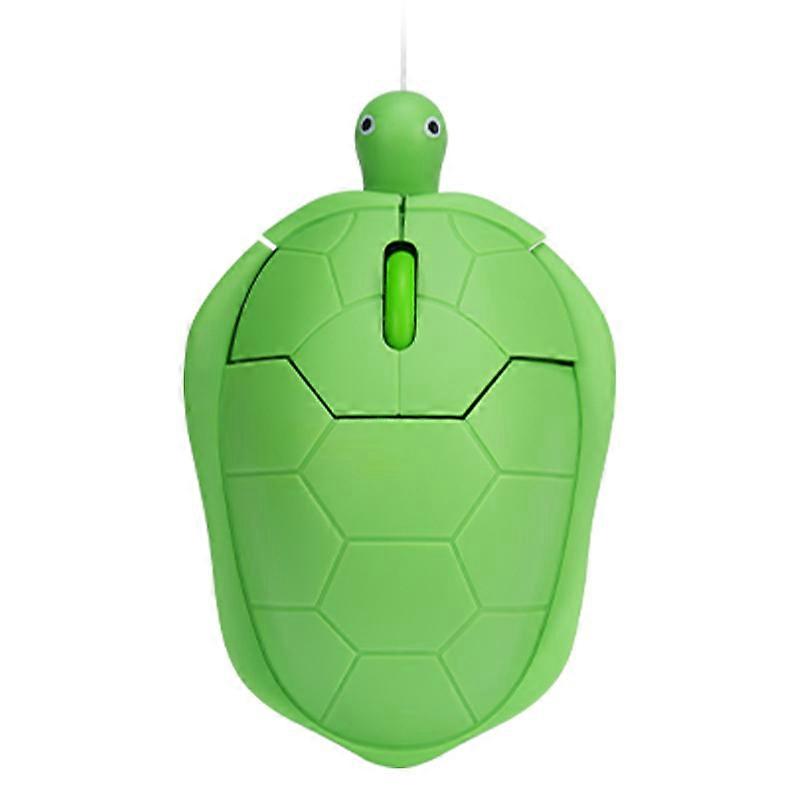 1pc Cute Turtle USB Wired Mouse for Laptop - 1200dpi Optical Sensor, 3 Buttons, 3.6ft Cord -