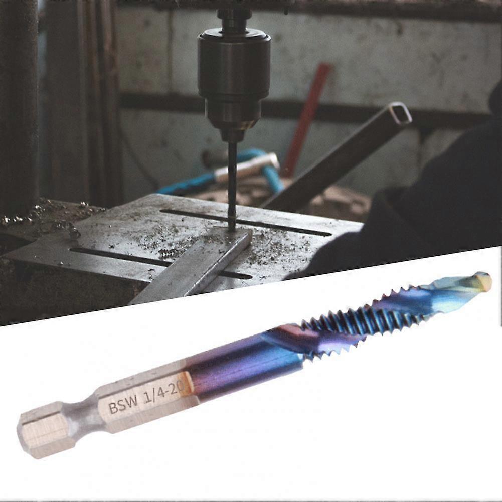 6Pcs Tap Drill Bits Gradient Smooth Drilling 1/4 Shank Hex-shank Spiral Drill Bit Group for Electric Drill