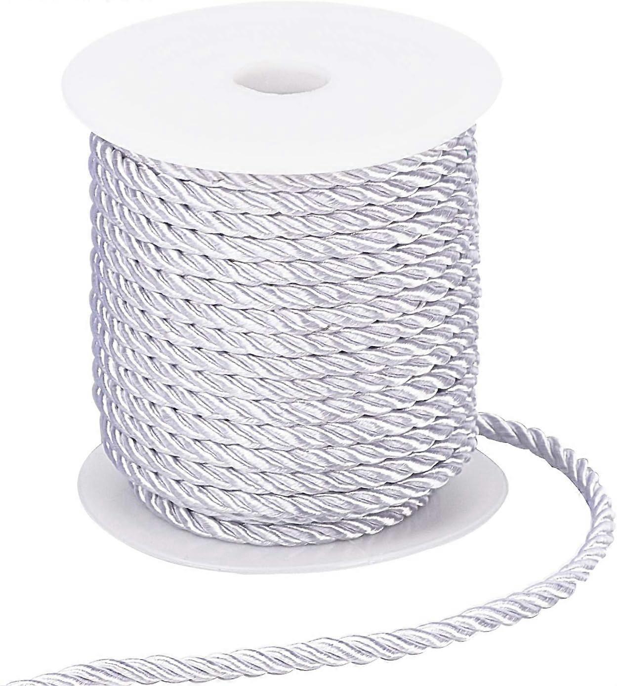 5mm 3 Braided Twisted Cord Silk Ropes 3-Ply Polyester Rope Honor Cord Shiny Decorative Cord for Graduation Honor Cord Home Dcor Costumes Christmas Bag