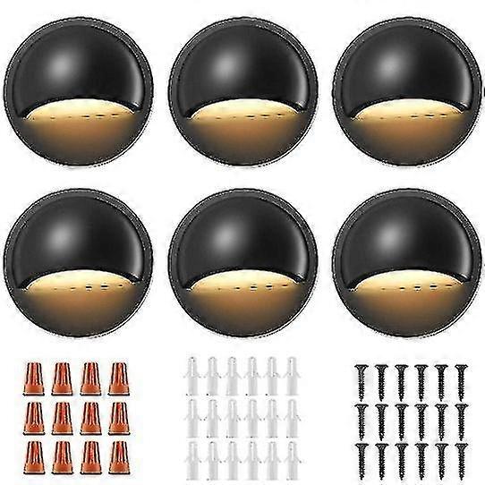 Deck Light, Low Voltage Stair Light With 12-36v Ac/dc Landscape Step Light Night Light 6 Pack
