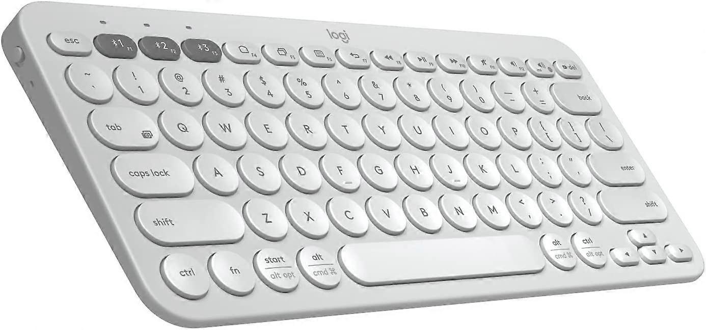 Logitech K380 Multi-Device Bluetooth Keyboard - Windows, Mac, Chrome OS Compatible - with Flow Cross-Computer Control, White