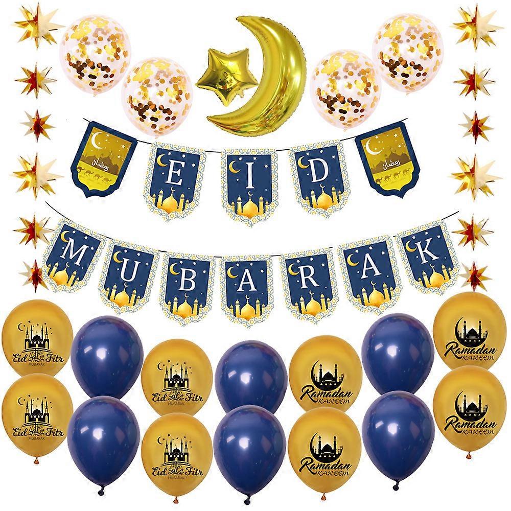 22Pcs Eid mubarak Balloon Decoration Set