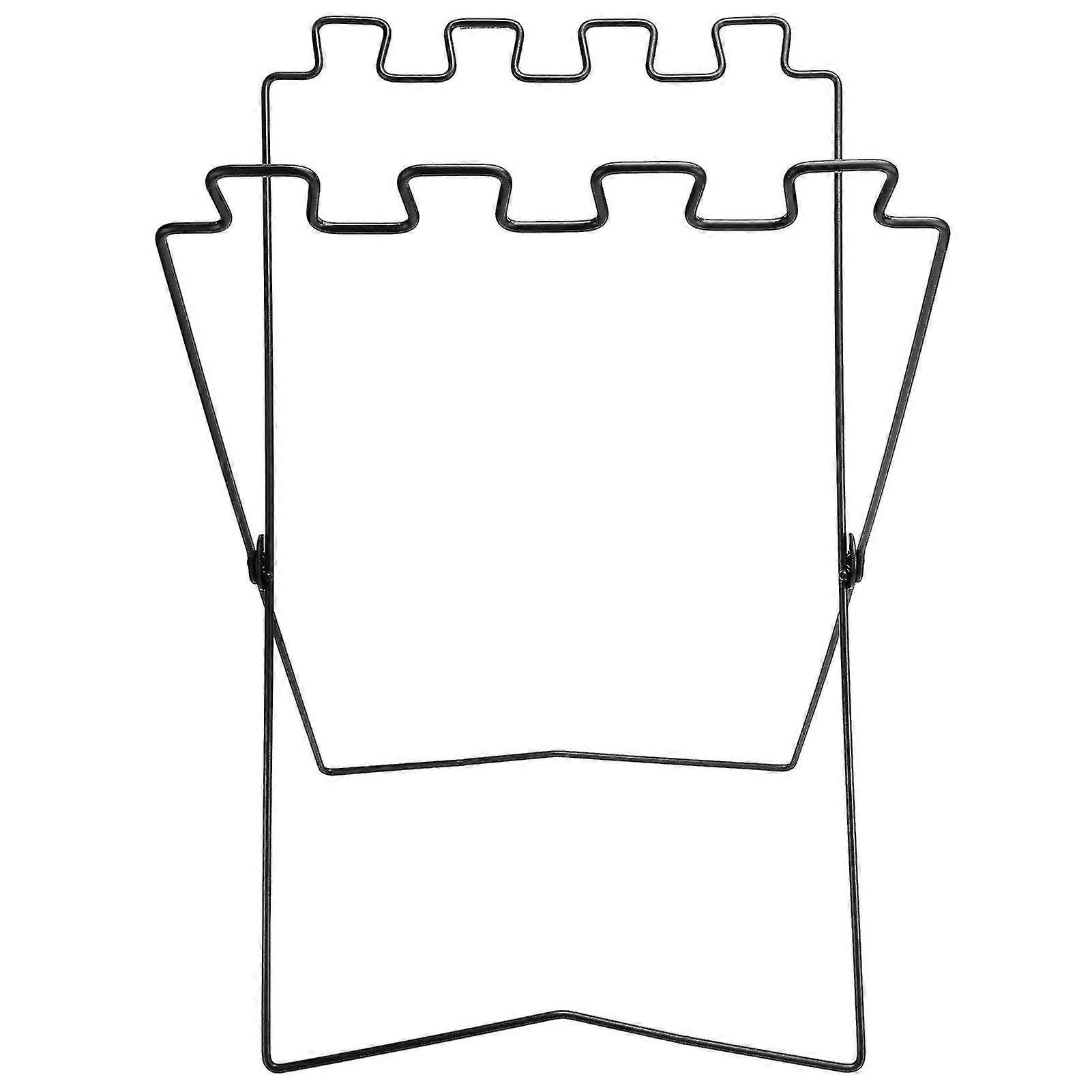 Portable BBQ Picnic Trash Bag Rack - Folding Iron Wire Shelf for Environmental Protection