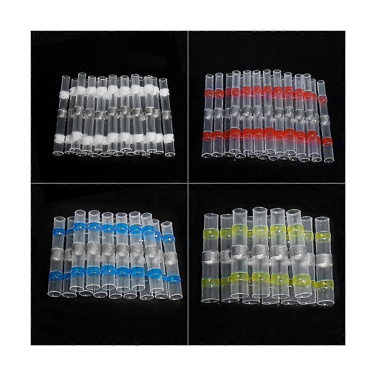 140pcs Solder Seal Wire Connectors, Heat Shrink Butt Wire Connectors, Multi- Electrical Terminal Ki
