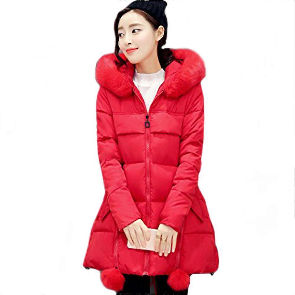 Winter Frau Mittel Lang Dicker Daunenmantel Plus Size