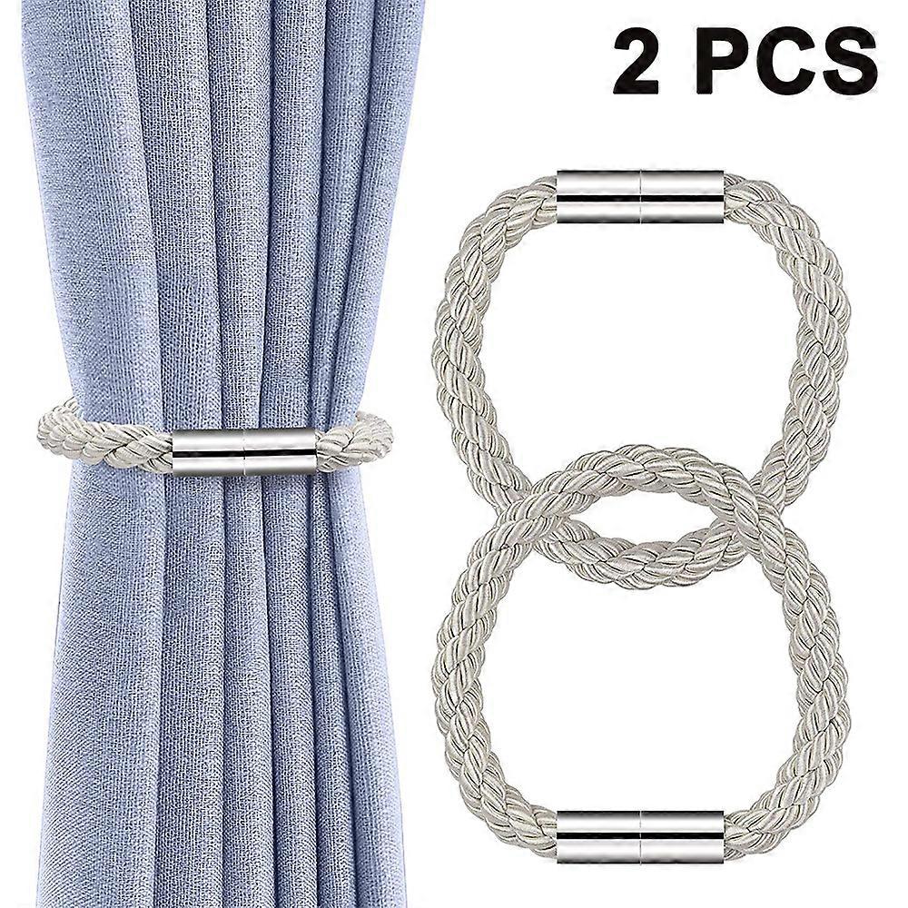 2 Pcs Strong Magnetic Curtain Tiebacks Decorative Rope Holdbacks