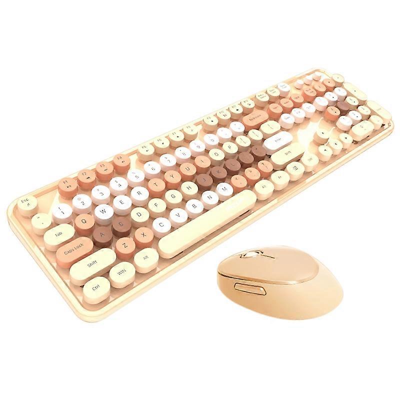 Keyboard and Mouse Set, Colour: White Pink Ordinary Version