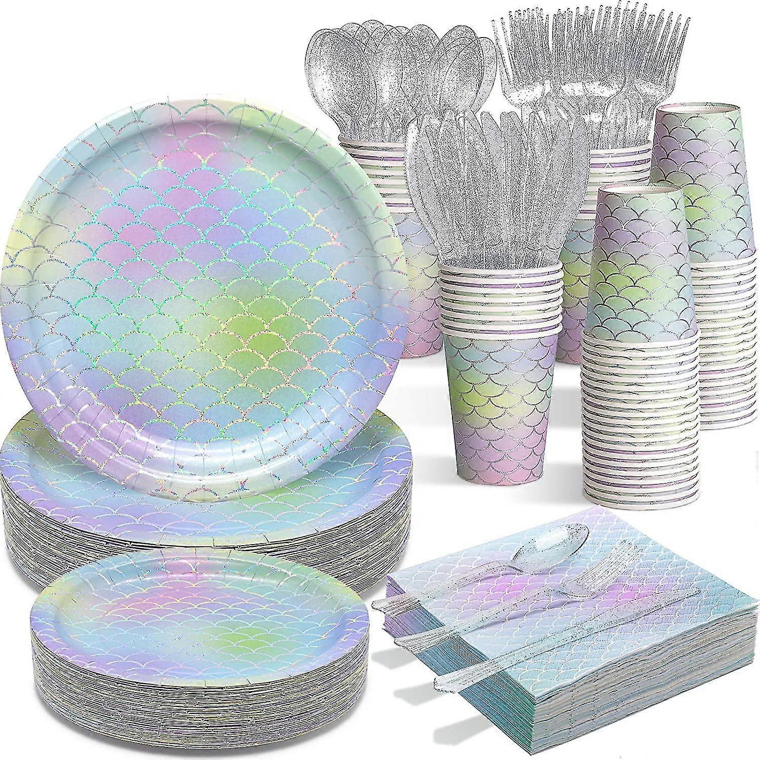 Party Supplies - 336 Pcs Disposable Dinnerware Set