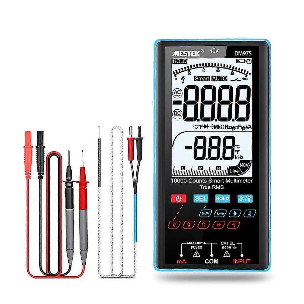 Digital Multimeter Portable Handheld Meter Trms 9999 Counts Volt Meter With 3.5-inch Lcd Display