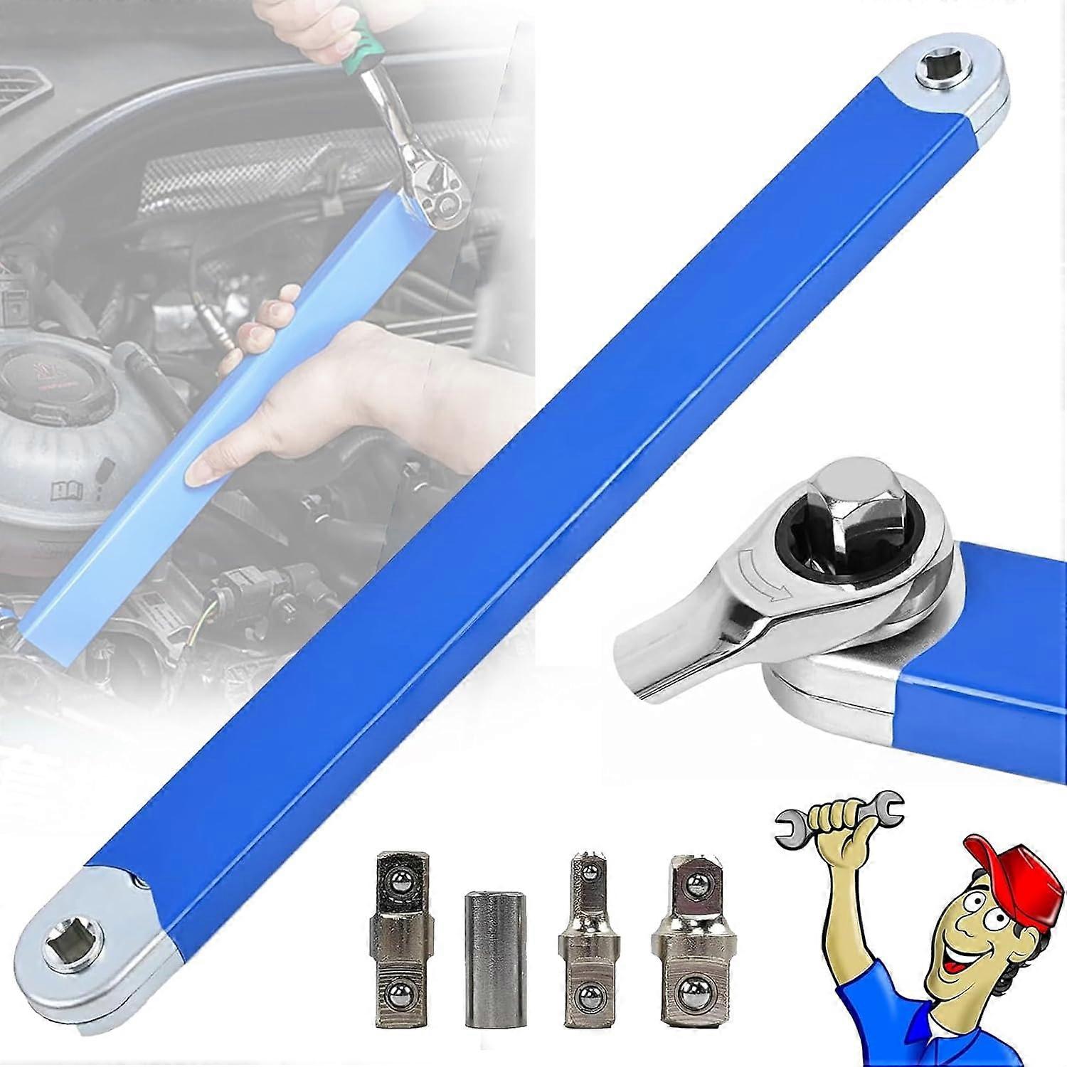 Offset Extension Wrench Set Ratchet Spanner Wrench with Extender Adapter,50% Offer