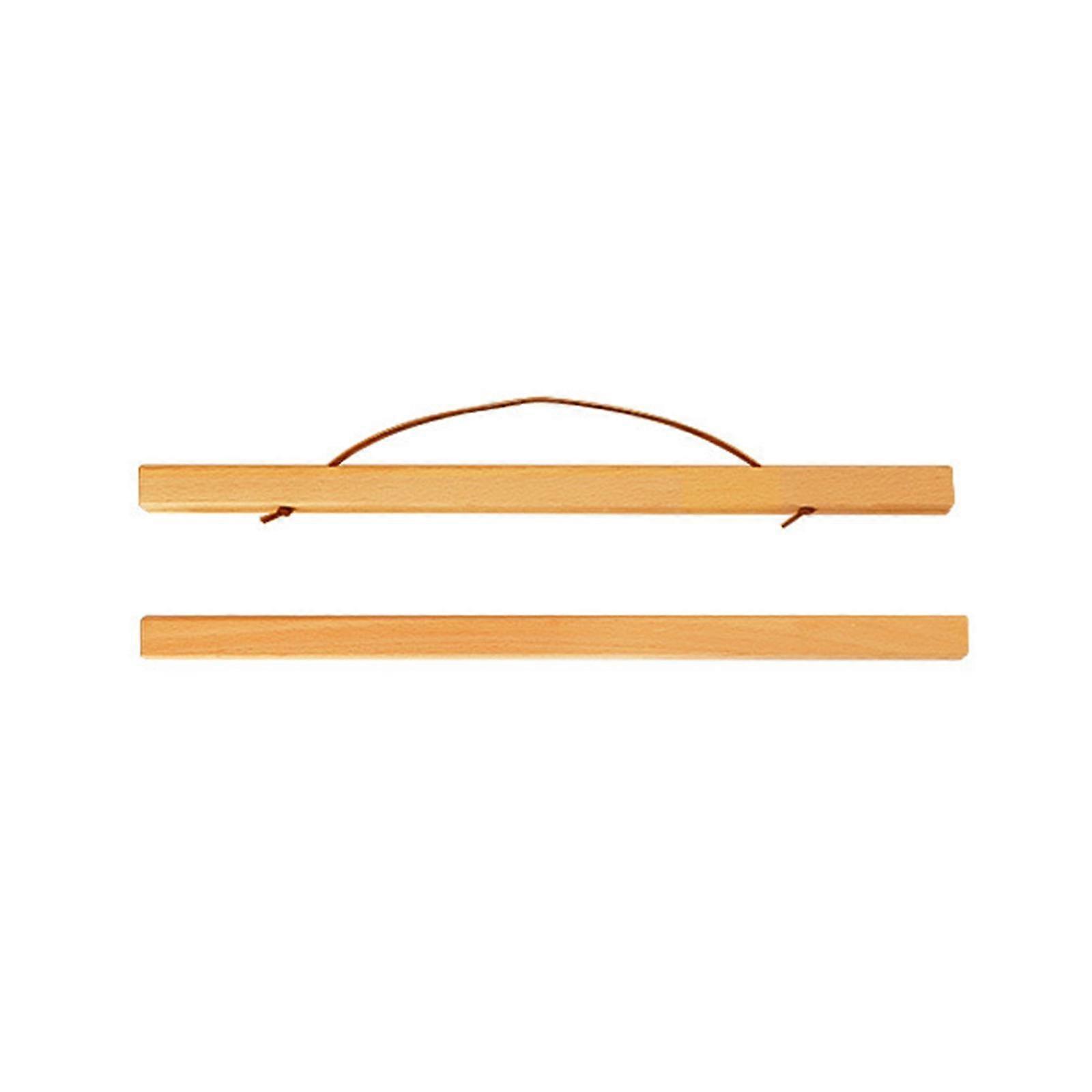 Magnet Hanging Scroll Solid Wood Wall Art Photo Frame Hanger Rack