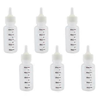 6pcs 50ml Baby Pet Nursing Bottle -small Animal/cats/dogs/puppy/kitten