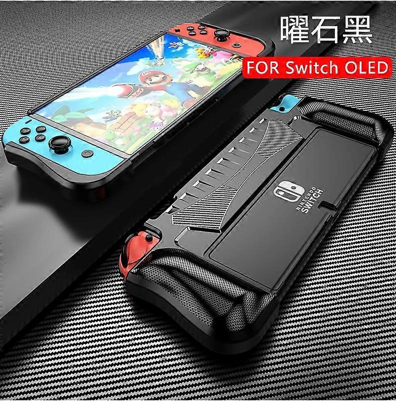 Dockable Case For Nintendo Switch OLED Model Upgraded Protective Case Cover, Ergonomic Comfort TPU Grip Shell Guard NS OLED