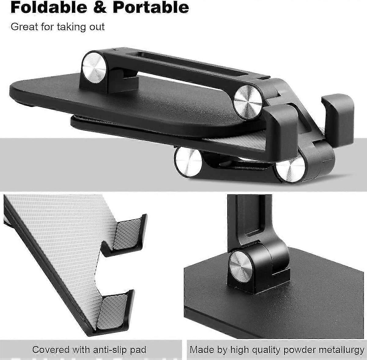 Universal Adjustable Desk Stand for Tablet Desktop Holder Stand Holder Iphone Samsung Ipad (Black)