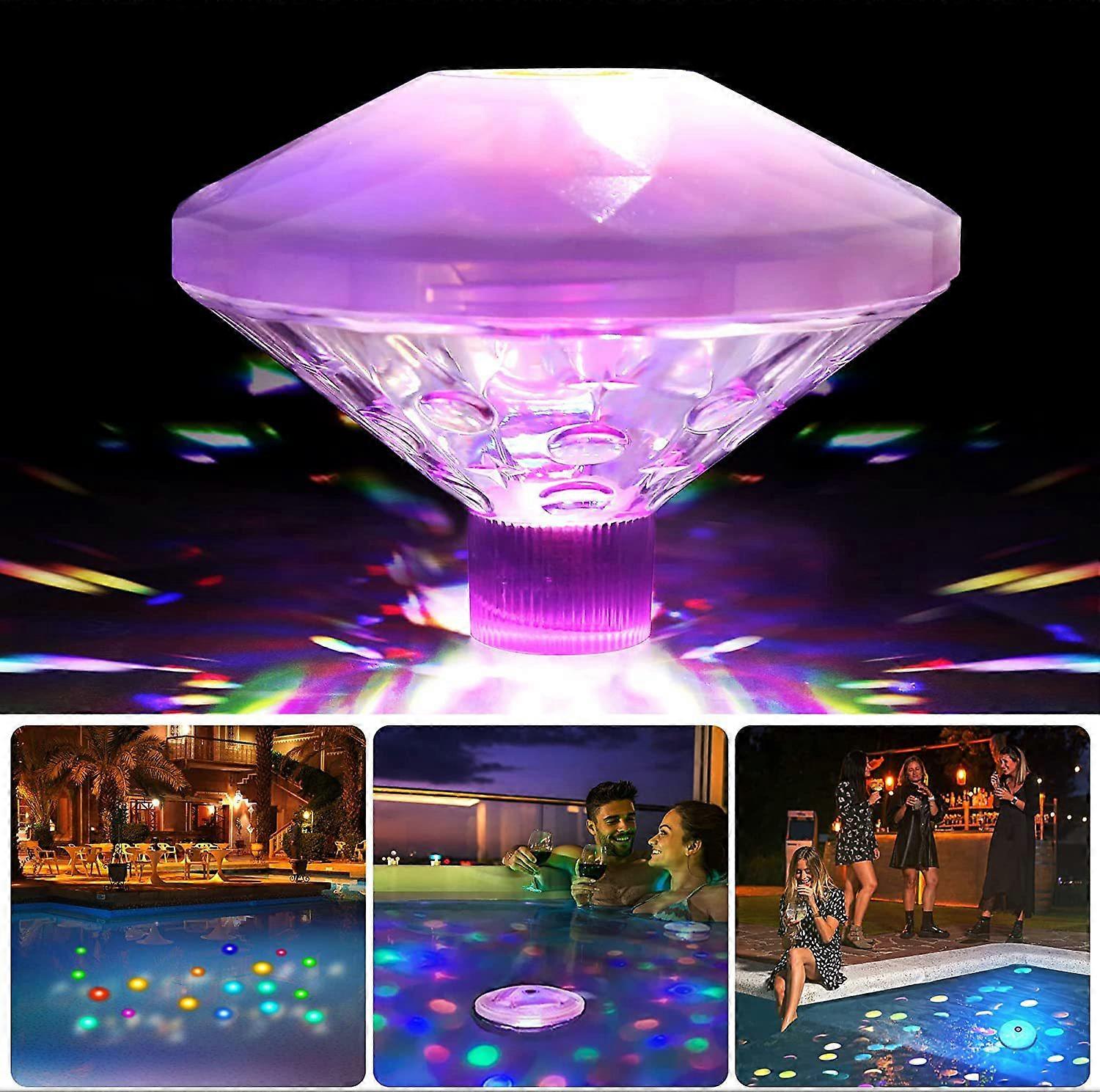 Colorful pool lights dazzling projection lights water floating lights