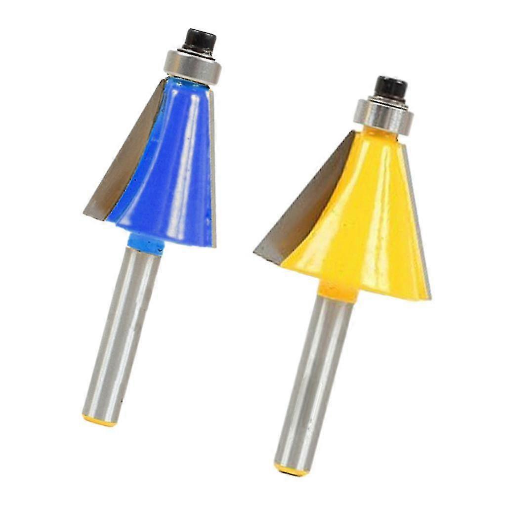 15 Degree 22.5 Degree Chamfer Edge Forming Router Bit - 1/4 Shank
