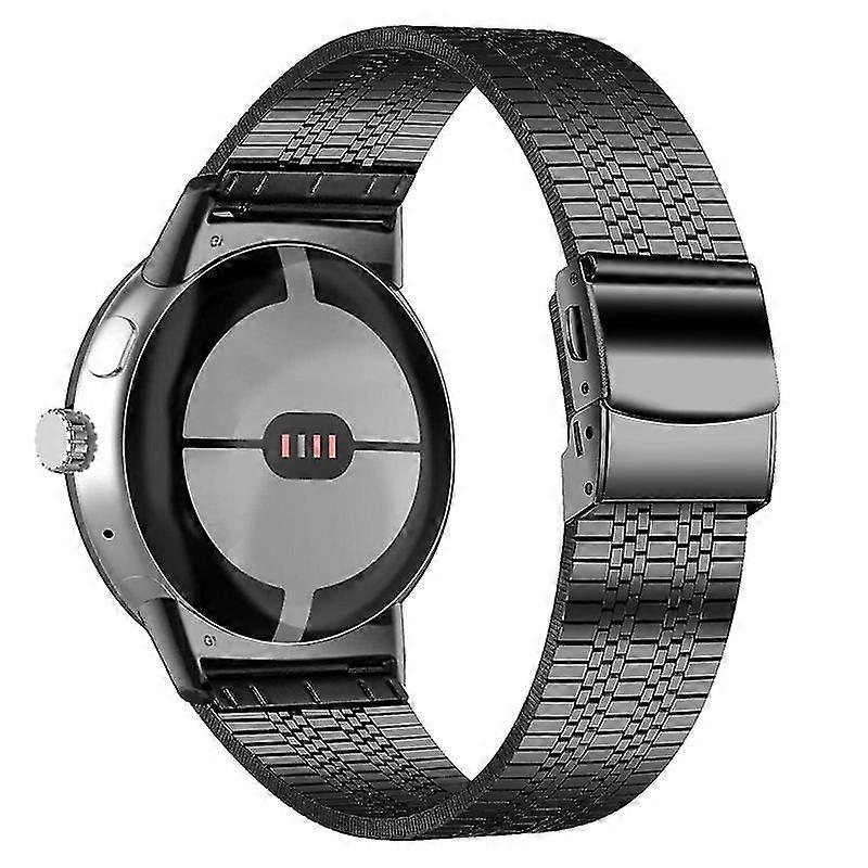 For Google Pixel Watch 2/Pixel Watch High-end Stainless Steel Replacement Wrist Strap 5 Beads Smart