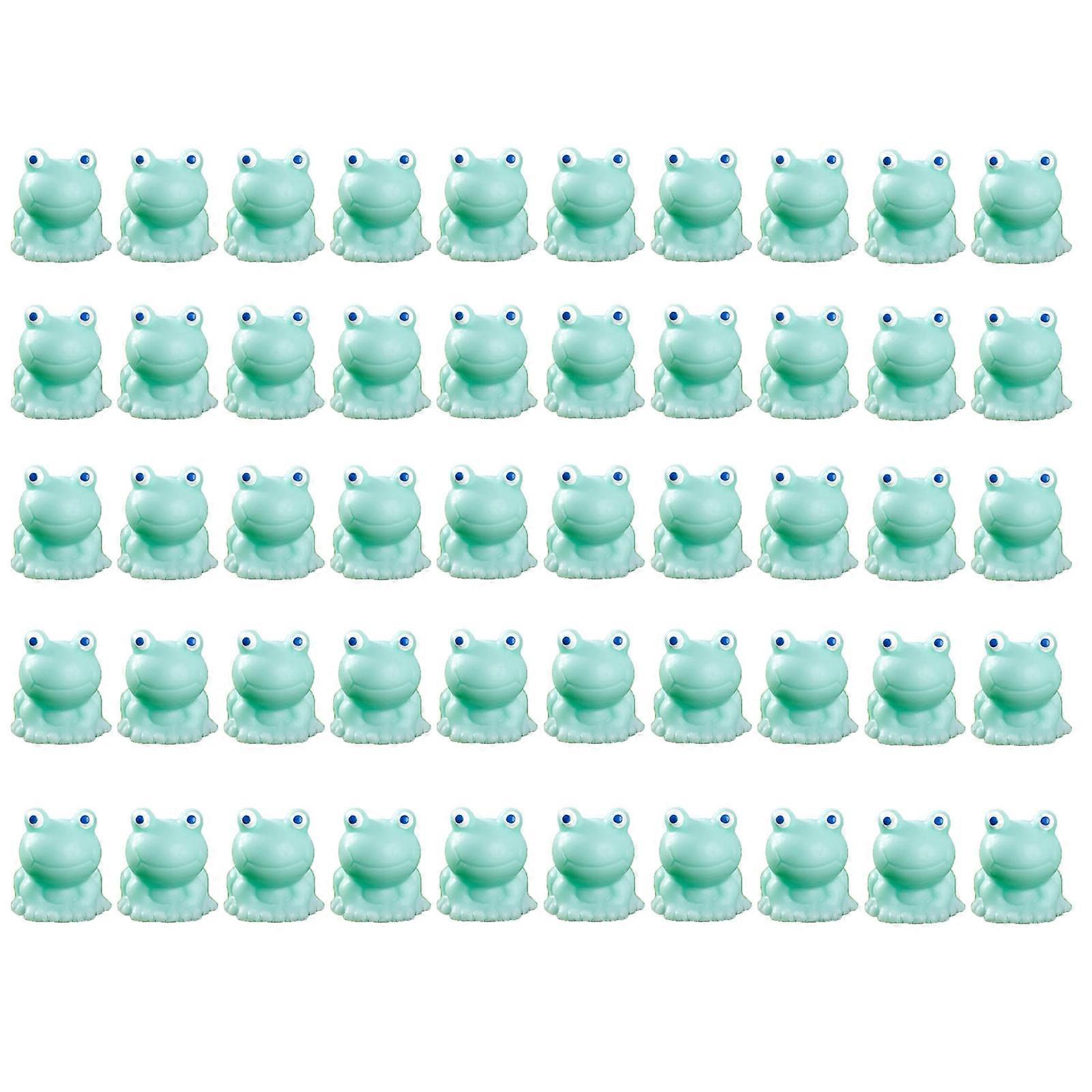 50stk harpiks Mini frøer Luminous Tiny Frog Micro Landskab Fairy Garden