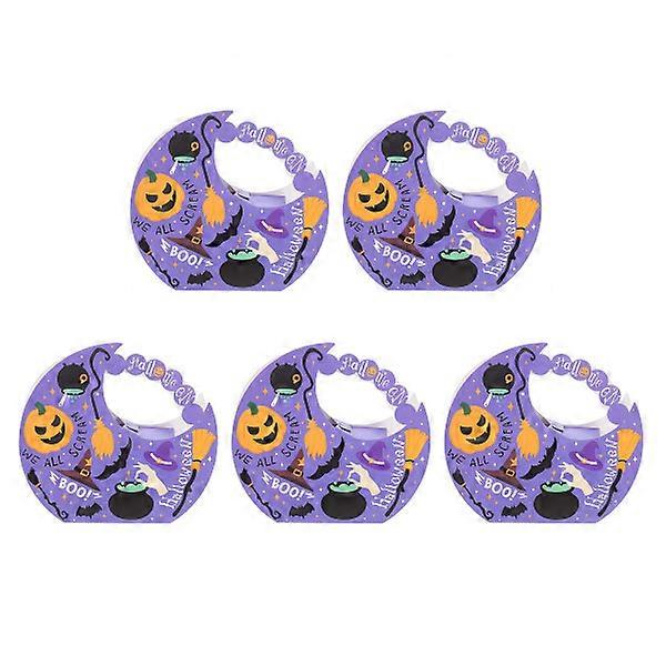 10pcs Handle Paper Candy Boxes Cookie Boxes Halloween Small Gift Packing Boxes