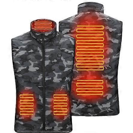 Men's USB 5 Heating Zone Heated Vest , Smart Electric Heating