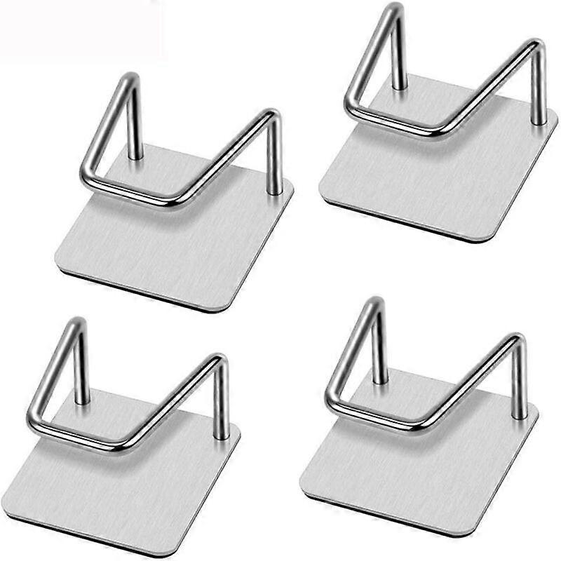 hooks [1 pack] Silver/can hang sponge and scouring pad *4