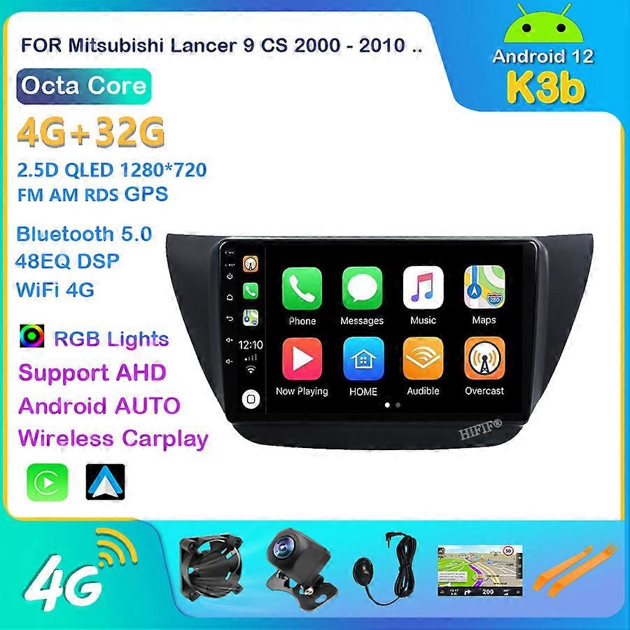 Carplay 8-Core DSP Android 12 Car Player Radio GPS Navigation For Mitsubishi Lancer 9 Lancer ix 2006-2010 Car Stereo WiFi Player