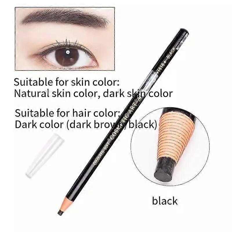 2PCS 1818Embroidered white eyebrow pencil, waterproof and anti hemp makeup design, fixed point marker for eyebrow positioning