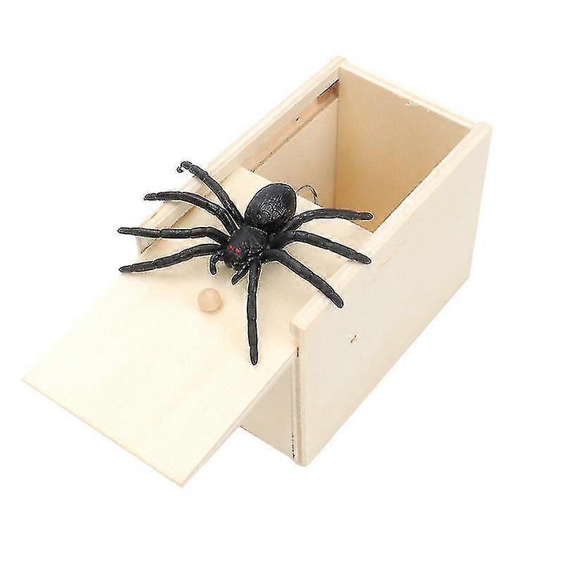 Spider Scared Wooden Box, Spoof Toy, Spider Scare Box