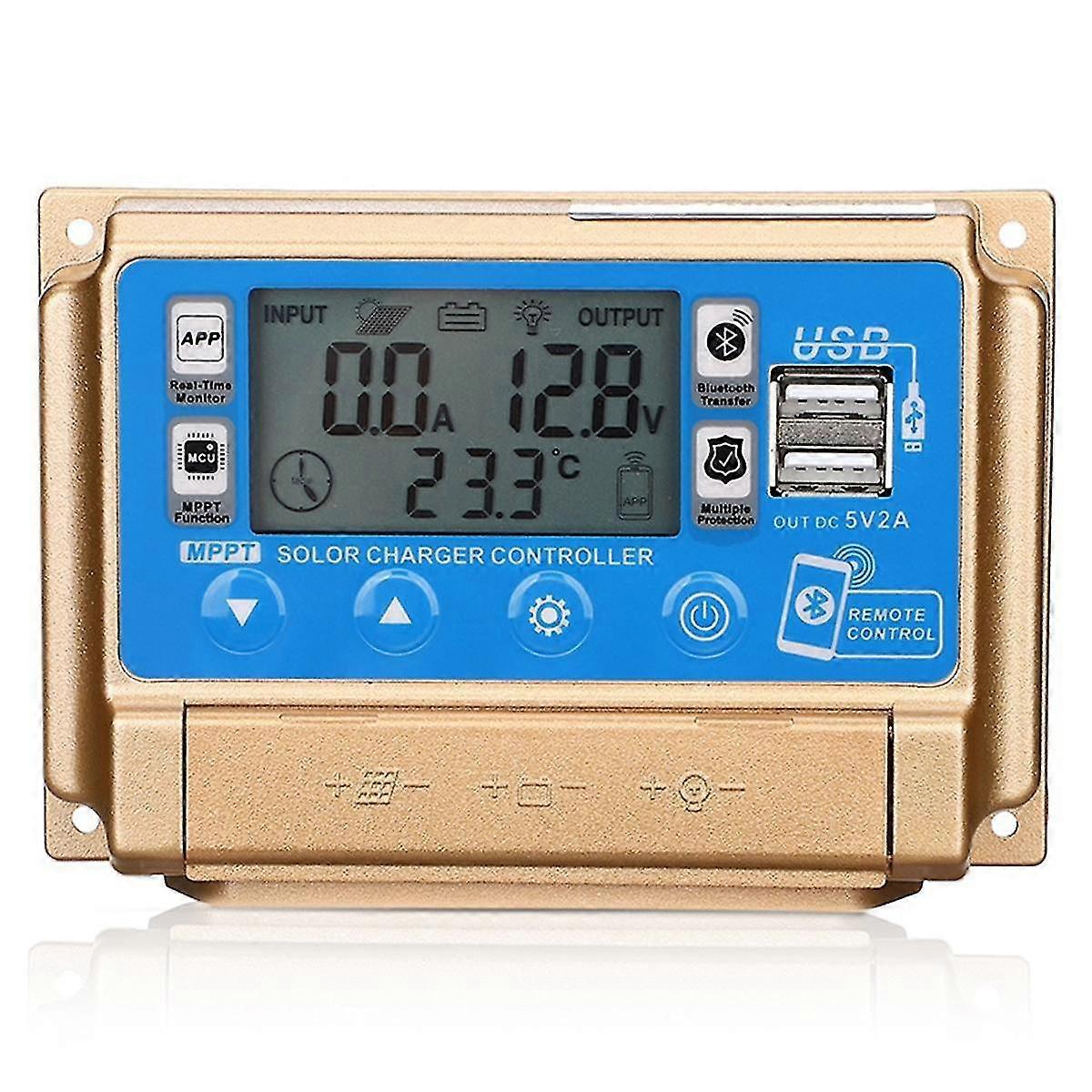 Solar Controller Adaptiv MPPT-solstyrenhet med Bluetooth 12v / 24v Solar Charge Controller-40a
