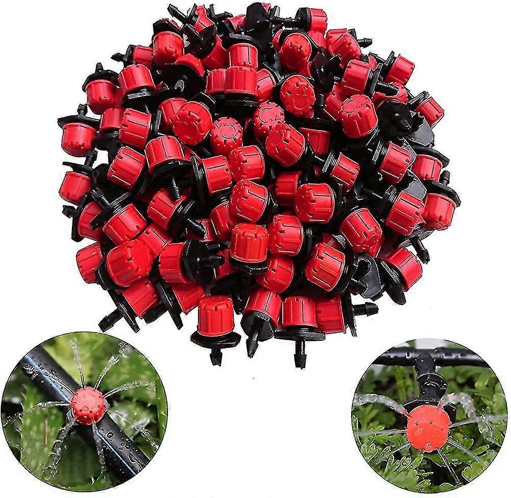 100pcs 1/4inch Irrigation Drippers Sprinklers, Adjustable Emitter Drippers Micro