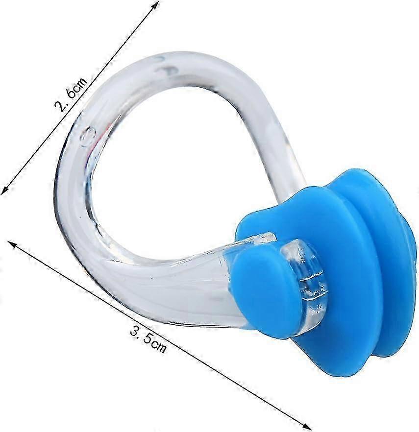 6 قطع السباحة الأنف كليب، سيليكون السباحة التدريب حامي المكونات للأطفال والكبار