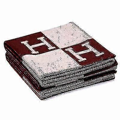 Knitted Artificial Wool Cashmere Warm Throw Sofa Blanket