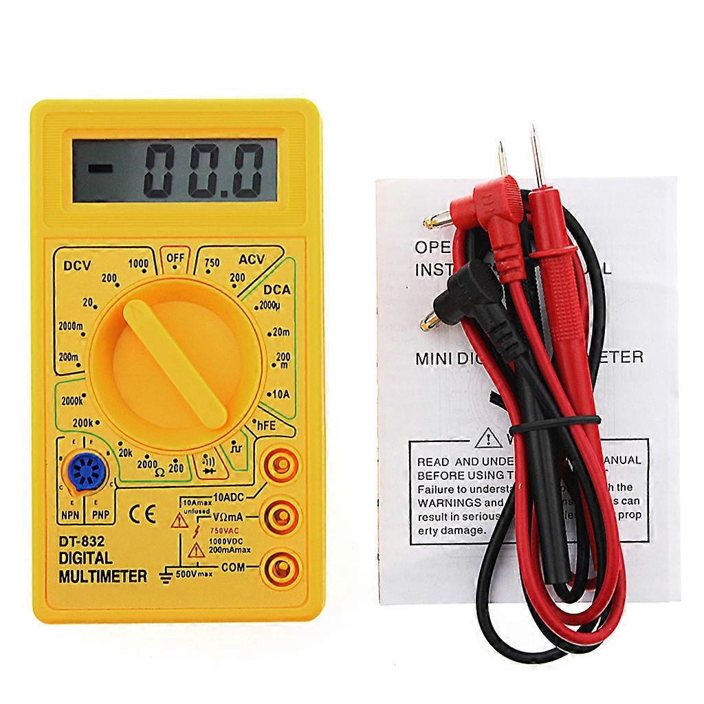 Professional DT832 Digital Multimeter LCD for DC AC Voltmeter Ammeter Ohm Tester